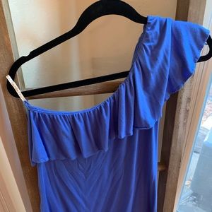 Lilly Pulitzer one shoulder ruffle top